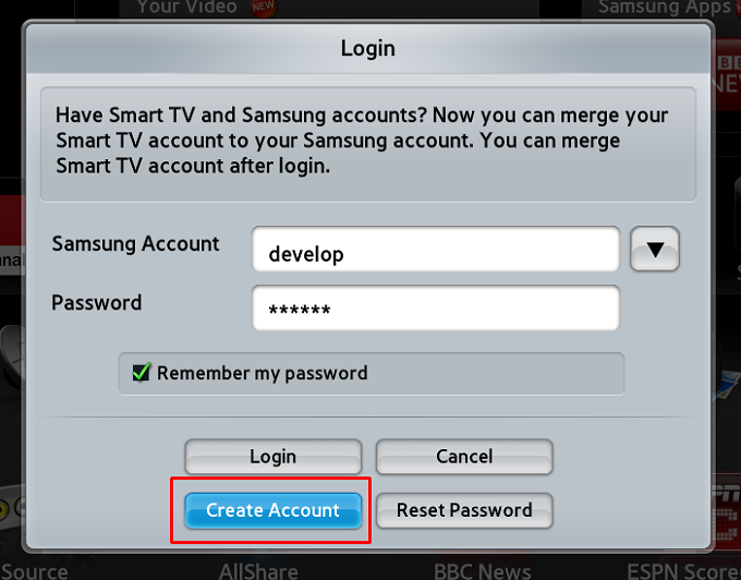 login modal
