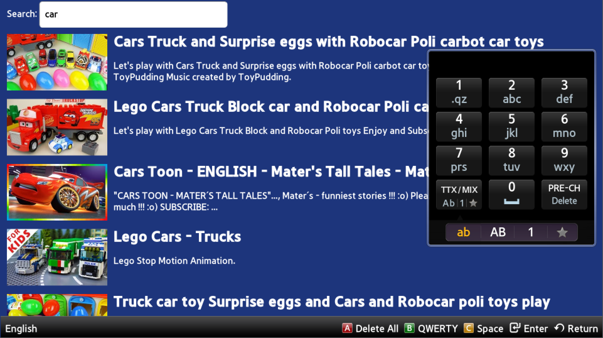 App screenshot: Search