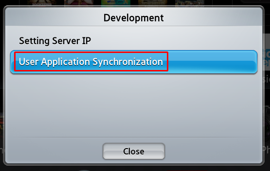sync apps menu